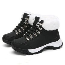 Winter Boots Women Warm Winter Snow Boots Wanterproof Ankle Booties Woman White  - £44.91 GBP