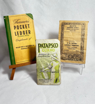 1912 Patapsco Guano Book 1953 Famer&#39;s Pocket Ledger And Buist&#39;s Empty Seed Pack - £23.94 GBP