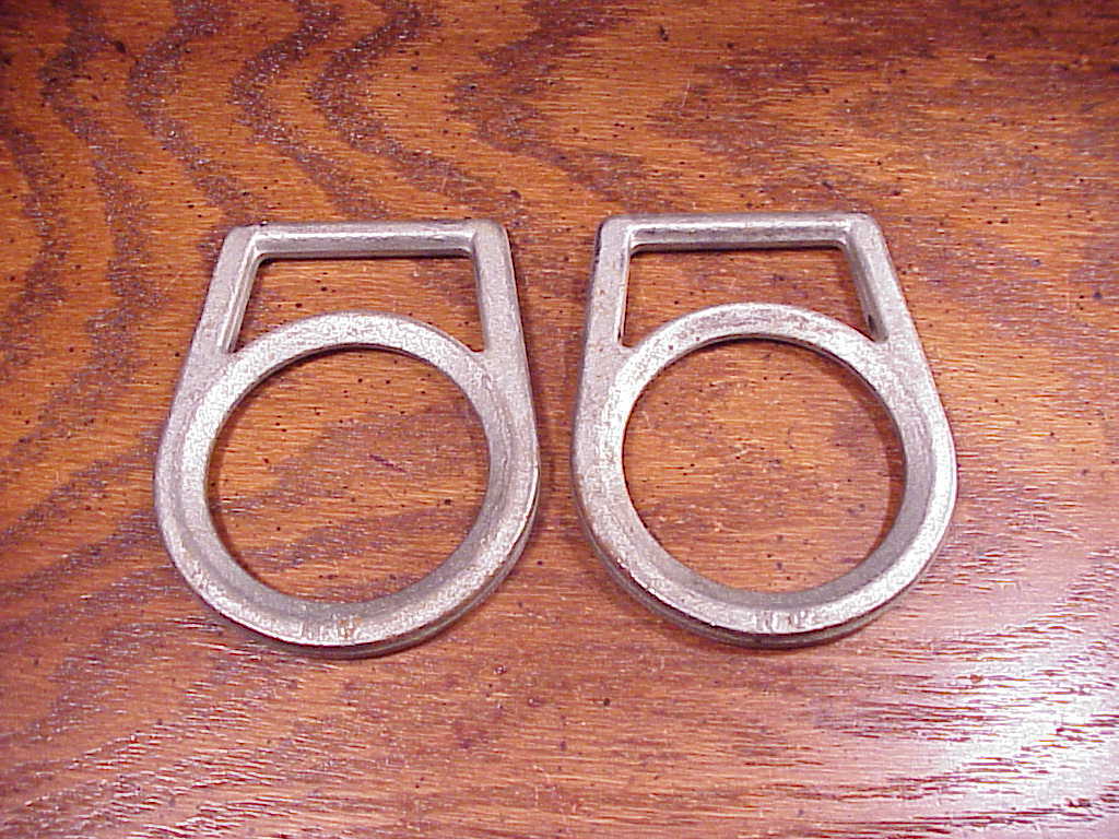 Pair of Used Horse Tack Saddle Dee Rings - $6.95