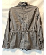 SO Retro Cinch Waist Utility Jacket Size L 40 In Chest 26 In Long Gray P... - £23.59 GBP