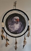 DREAMCATCHER INDIAN WITH A PICTURE OF AN EAGLE TREES FOREST BIRD ( LARGE ) - $34.64
