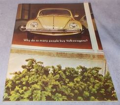 1968 Volkswagen Beetle Bug Automobile Dealer Sales Showroom Brochure Pau... - £19.51 GBP