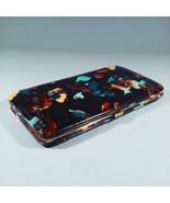 Womens Handbag Small Wallet Card Case Blue Multicolor Faux Leather Clutc... - $26.53 CAD
