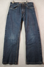 Levi&#39;s 505 Jeans Boys 16 Blue Denim 100% Cotton Flat Front Straight Leg ... - $34.22