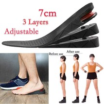 7Cm Men Air Cushion Heel Shoe Insole Insert Increase Taller Height Lift ... - £14.13 GBP