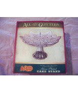 All That Glitters Cracker Barrel Silver Plated Holiday Cake Stand Tinsel... - £10.17 GBP