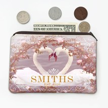 Personalized Family Name Swan : Gift Coin Purse Wedding Engagement Est. Family A - £7.90 GBP