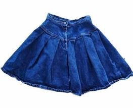 Guess Womens Denim Skirt Blue Georges Marciano Size 29 Ruffled Denim Vtg - $39.55