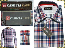 CAMICIACAFE Men&#39;s Shirt 40 or 44 EU / M or intermediate 2XL and 3XL 7C01... - $25.74