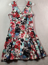 Haute Monde Sheath Dress Womens Large Multi Floral Sleeveless V Neck Bac... - €12,90 EUR