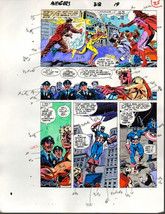 Original 1989 Avengers 312 Marvel color guide art: Captain America,Scarl... - $46.07
