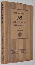 Word Pictures of 52 All American Personalities by Jack Wilbur, 1925 HCDJ Uncut - £31.28 GBP