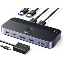 UGREEN USB 3.0 Switch 2 Computers Sharing USB C &amp; A Devices, 4 Port USB Switcher - £67.62 GBP