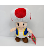 Nintendo Super Mario Brothers Toad Plush Stuffed Mushroom Red 8 Inch 2017 - £10.18 GBP