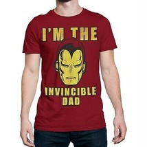 Iron Man I&#39;m The Invincible Dad Men&#39;s T-Shirt Red - £8.76 GBP