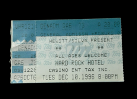 311 Concert Ticket Stub Dec 10th 1996 Las Vegas Hard Rock Hotel Vtg - $33.20
