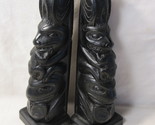 set of Boma Canada Inuit Black Totem Statues - 5/5&quot; Matching set - £35.85 GBP