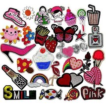 30Pcs Random Assorted Styles Embroidered Patch Sew On/Iron On Patch Appl... - £13.62 GBP