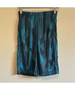 Boys Nike DriFit Basketball Shorts Aqua Blue Black Size Large - $17.82