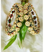 Rajasthani Gold plated high quality kundan bangles jewelry set Single Piece14 - £28.42 GBP
