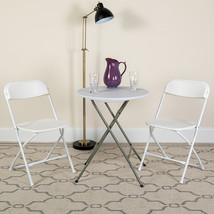 White Plastic Folding Chair LE-L-3-WHITE-GG - £30.07 GBP