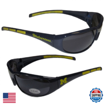 Michigan Wolverines NCAA Wrap Sunglasses - Blue, Adult - UV 400 Protection - $27.22