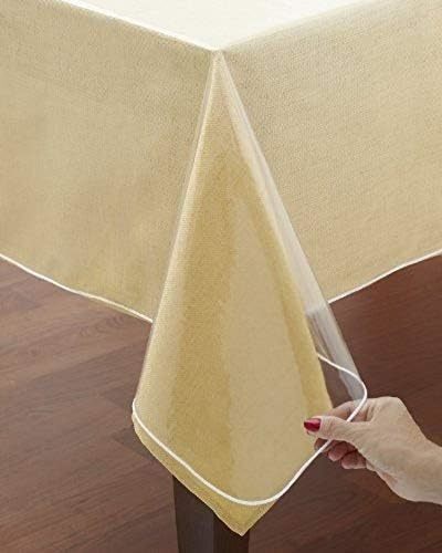 Heavy Duty Deluxe Clear Vinyl Tablecloth Protector 60&quot; X 120&quot; - Oblong - $43.97