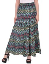 Womens Girls Party skirt with elastic waist cotton print 36&quot; Free size diya MA - £35.25 GBP