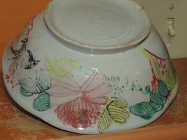 Chinese 8&quot; Hand Painted Bowl Antique Qing 19th or earlier Lobed &amp; Fo ID:... - $456.08 MXN