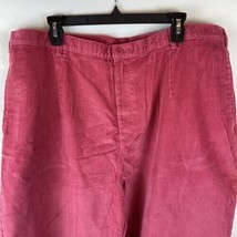 NWT LANDS&#39; END Ladies Deep Pink Corduroy Corduroy Straight Leg Trousers ... - £14.52 GBP