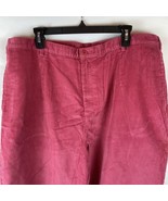 NWT LANDS&#39; END Ladies Deep Pink Corduroy Corduroy Straight Leg Trousers ... - £14.52 GBP