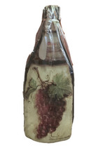 12&quot; Counter Art Wine Bottle Glass Cheese Server w/ Spreader &quot;Tuscan Collage” - £19.58 GBP