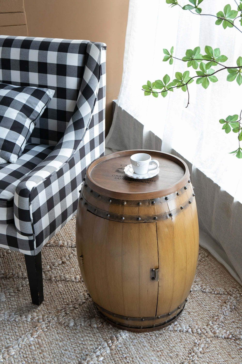 Drum Side Table 20.5"x20.5"x24" - Stylish Accent Furniture Item image 13