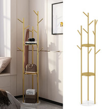 Sturdy Marble Base Coat Rack Stand Hall Tree Clothes Hanger Living Room ... - $101.99