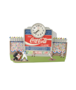 Vintage 90s Coca Cola Company Spell Out Baseball Hanging Wall Clock Man ... - £91.70 GBP