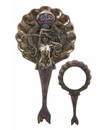 Art Nouveau Sirens of The Seas Mermaid With Seahorses Hand Mirror Figuri... - $625.67 MXN