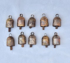 5 Bells Rustic Farmhouse Gold Bells For Garlands, Small Jingle Bells, Ch... - $19.99