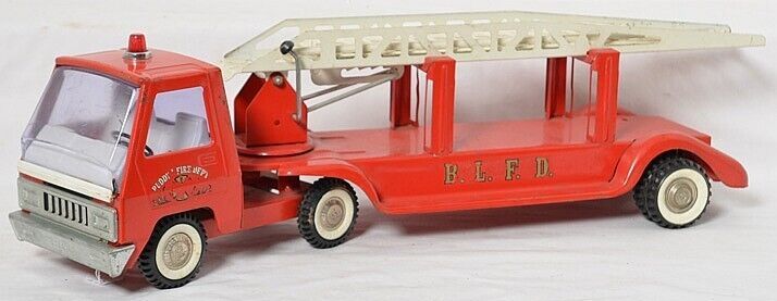 Buddy L pressed steel fire ladder truck, original, from the 1960's - £71.11 GBP