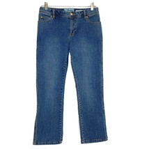 Old Navy Women&#39;s size 4 Low Waist Stretch Crop Capri Blue Jeans - £16.59 GBP