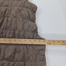 Be By Blanc Noir Vest Hooded Women's M Brown Quilted Full Zip Pockets Insulated image 6