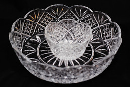 Shannon Crystal Dublin Godinger Crystal Chip &amp; Dip Two Piece Server 12&quot; ... - £52.15 GBP