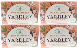 4 BARS Yardley London SHEA BUTTERMILK Sensitive Sk Bath Bar Soap 4.25ozE... - $21.77