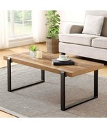 Rustic Coffee Table,Wood And Metal Industrial Cocktail TableFor Living R... - £181.19 GBP