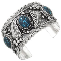 Navajo Gibbsite Turquoise Big Boy Bracelet, 3-Stn Sterling Silver Cuff Mens s7-9 - £836.55 GBP+