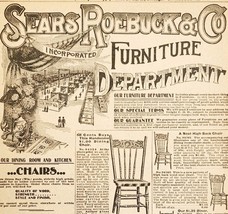 1900 Furniture Department Advertisement Victorian Sears Roebuck 5.25 x 7&quot;  - $19.99