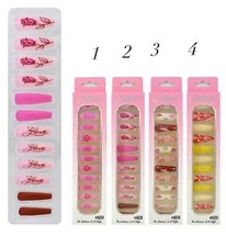 Brand New Valentines Day Nails Heart Nails Coffin Long Press On Nails - $10.56