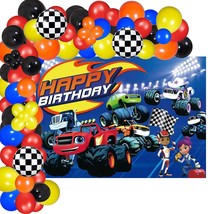 106 Pcs Monster Machine Party Decorations ,Monster Truck Party Supplies Set Incl - £28.46 GBP