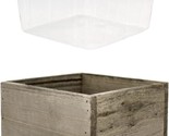 Cys Excel Wood Sq.Are Planter Box With Removable Plastic Liner (H:4&quot; Ope... - $35.96