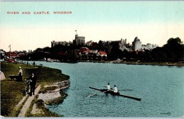 River and Castle Windsor England Postcard - £5.84 GBP