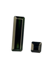 BIG Dark Green TOURMALINE and Deep Blue Tourmaline for Pendant or Ring D... - $157.03